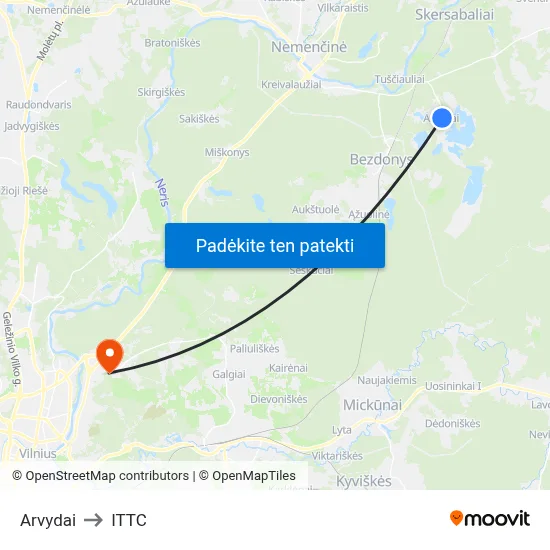Arvydai to ITTC map