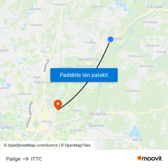 Pailgė to ITTC map
