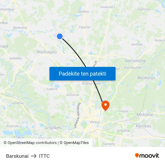 Barskunai to ITTC map