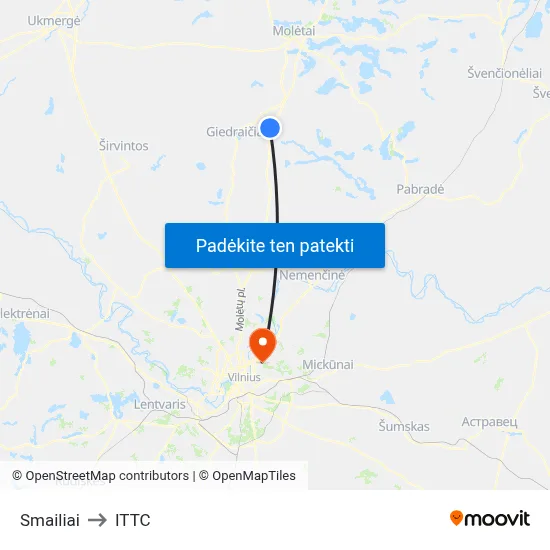 Smailiai to ITTC map