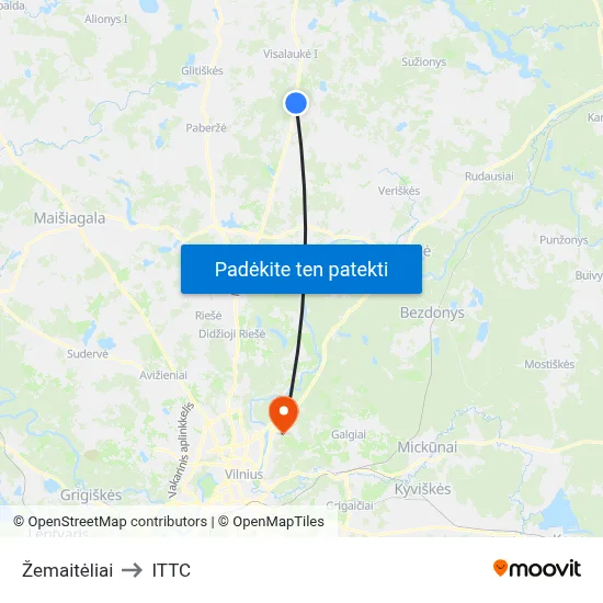 Žemaitėliai to ITTC map