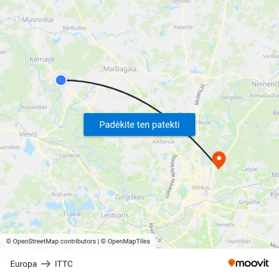 Europa to ITTC map