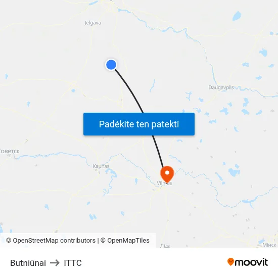 Butniūnai to ITTC map