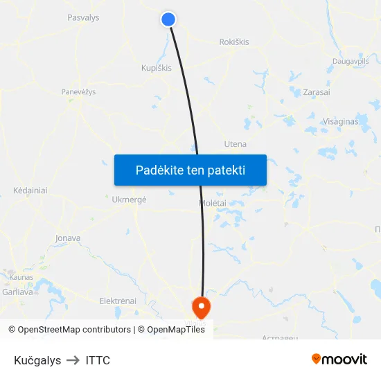 Kučgalys to ITTC map