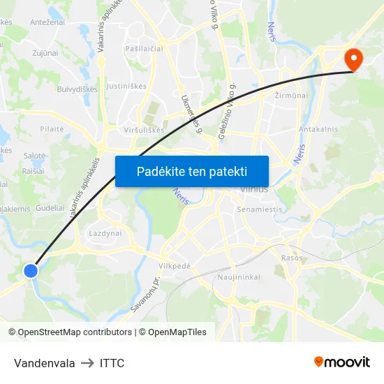 Vandenvala to ITTC map