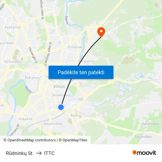 Rūdninkų St. to ITTC map