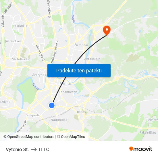 Vytenio St. to ITTC map