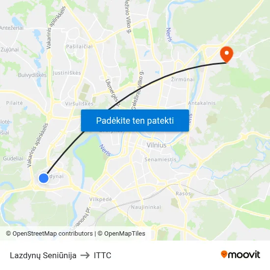 Lazdynų Seniūnija to ITTC map
