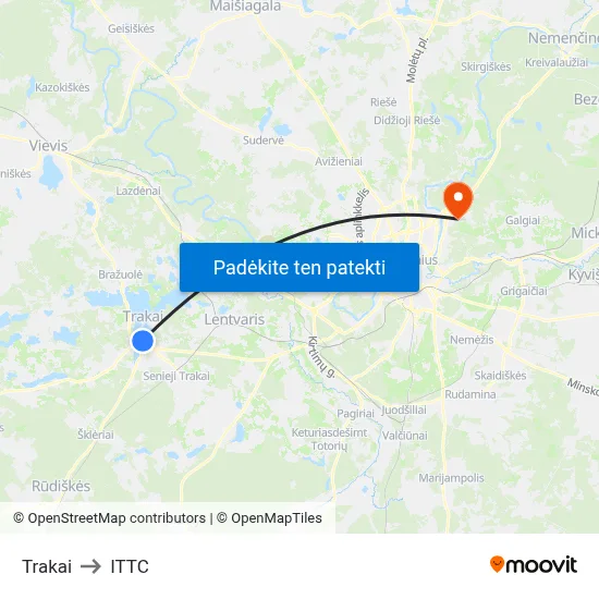 Trakai to ITTC map