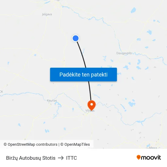 Biržų Autobusų Stotis to ITTC map