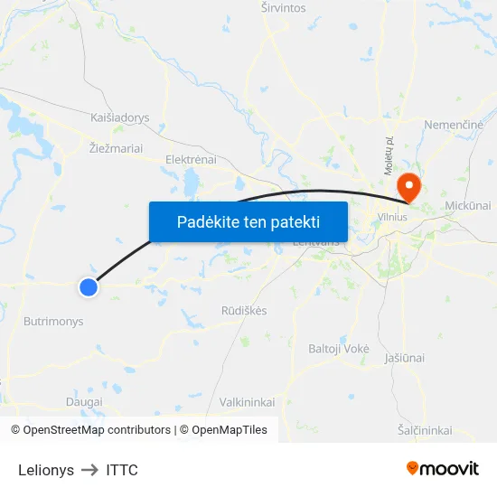 Lelionys to ITTC map
