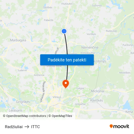 Radžiuliai to ITTC map