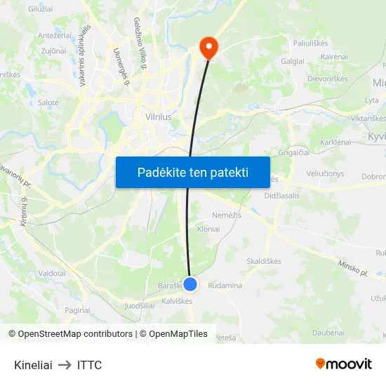 Kineliai to ITTC map