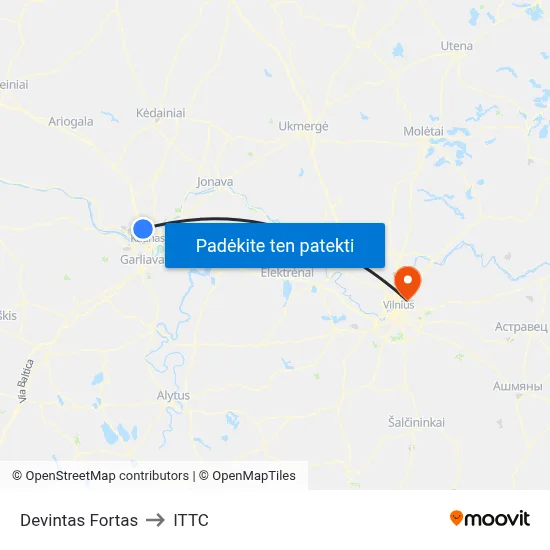Devintas Fortas to ITTC map