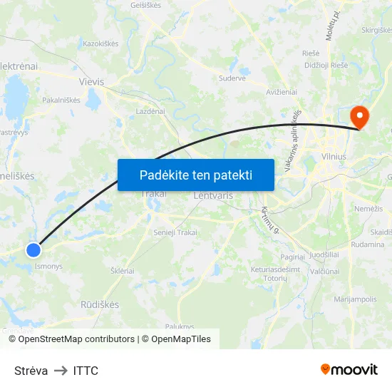 Strėva to ITTC map