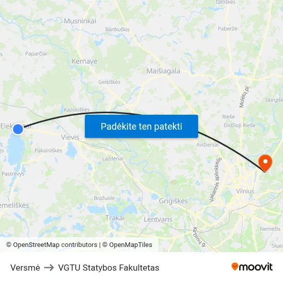 Versmė to VGTU Statybos Fakultetas map