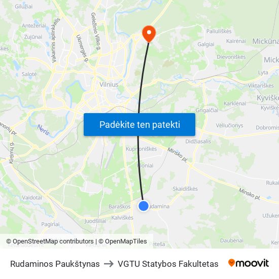 Rudaminos Paukštynas to VGTU Statybos Fakultetas map