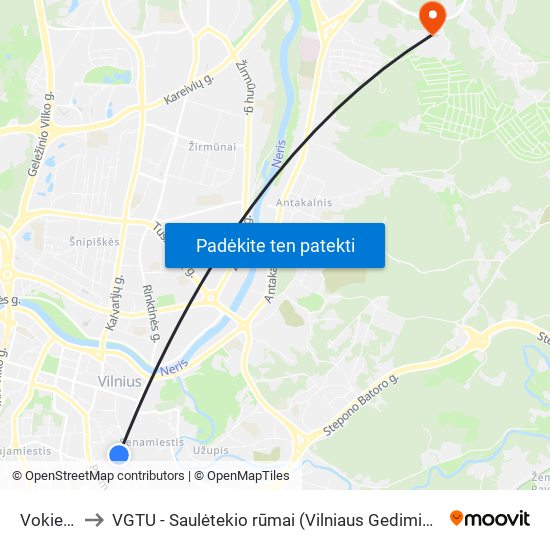 Vokiečių St. to VGTU - Saulėtekio rūmai (Vilniaus Gedimino technikos universitetas) map