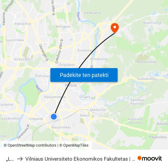 „Lelija“ to Vilniaus Universiteto Ekonomikos Fakultetas | Vilnius University Faculty of Economics map