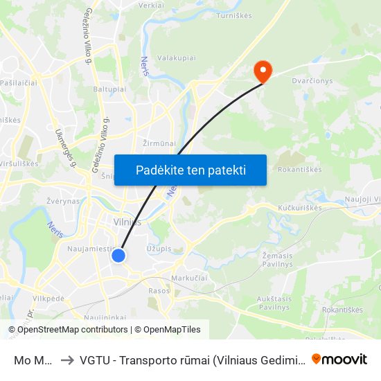 Mo Muziejus to VGTU - Transporto rūmai (Vilniaus Gedimino technikos universitetas) map
