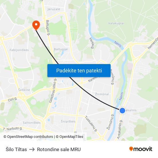 Šilo Tiltas to Rotondine sale MRU map