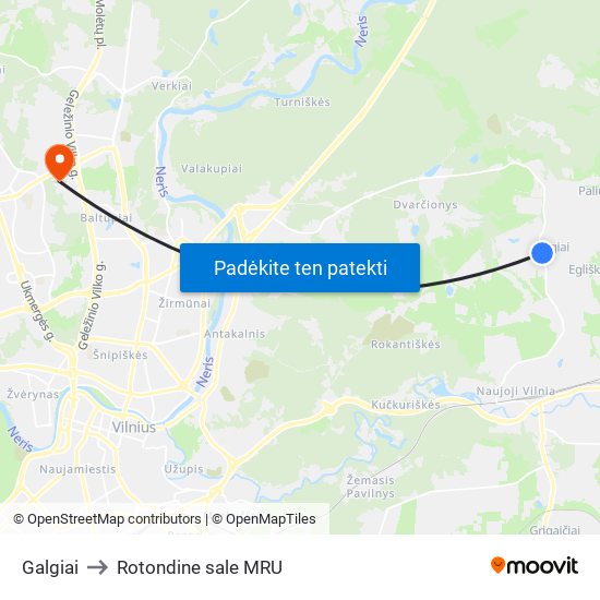 Galgiai to Rotondine sale MRU map