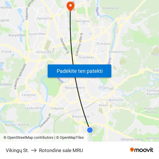 Vikingų St. to Rotondine sale MRU map