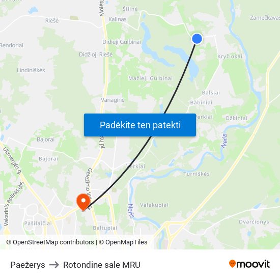 Paežerys to Rotondine sale MRU map