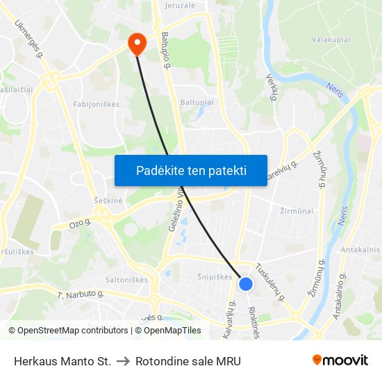 Herkaus Manto St. to Rotondine sale MRU map