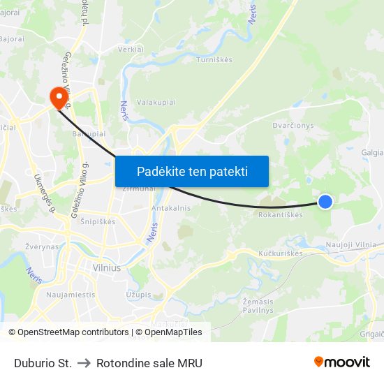 Duburio St. to Rotondine sale MRU map