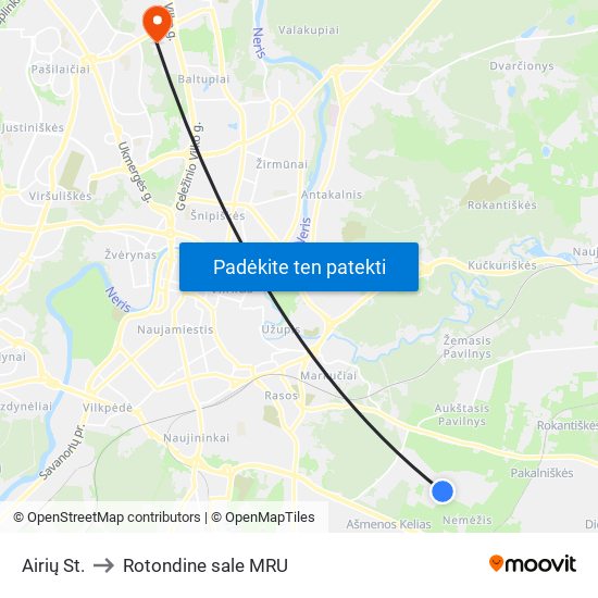 Airių St. to Rotondine sale MRU map