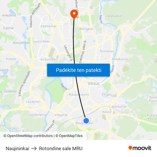 Naujininkai to Rotondine sale MRU map