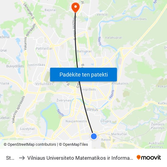 Stotis to Vilniaus Universiteto Matematikos ir Informatikos Institutas map