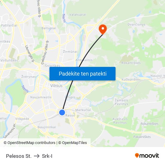 Pelesos St. to Srk-I map