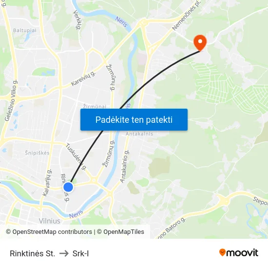 Rinktinės St. to Srk-I map
