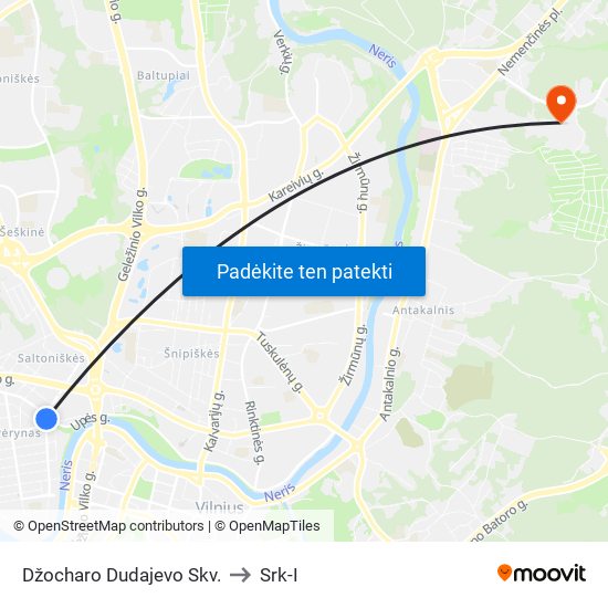 Džocharo Dudajevo Skv. to Srk-I map