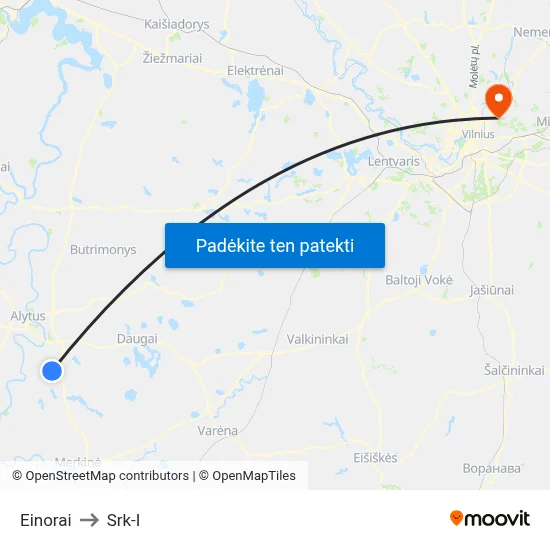 Einorai to Srk-I map