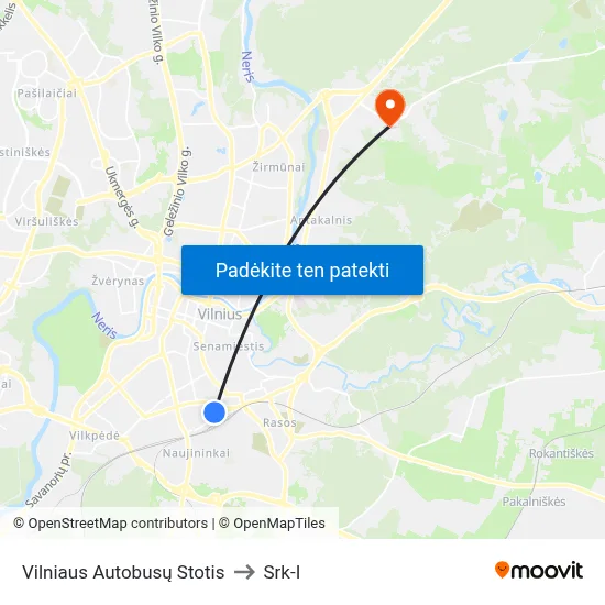 Vilniaus Autobusų Stotis to Srk-I map