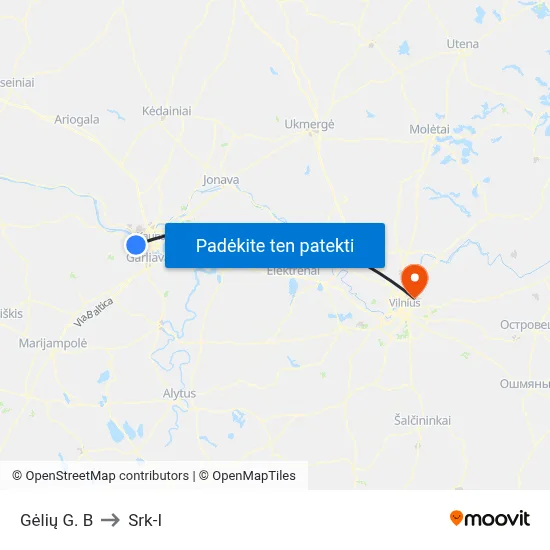 Gėlių G. B to Srk-I map