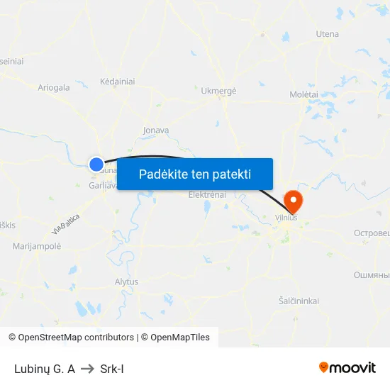 Lubinų G. A to Srk-I map