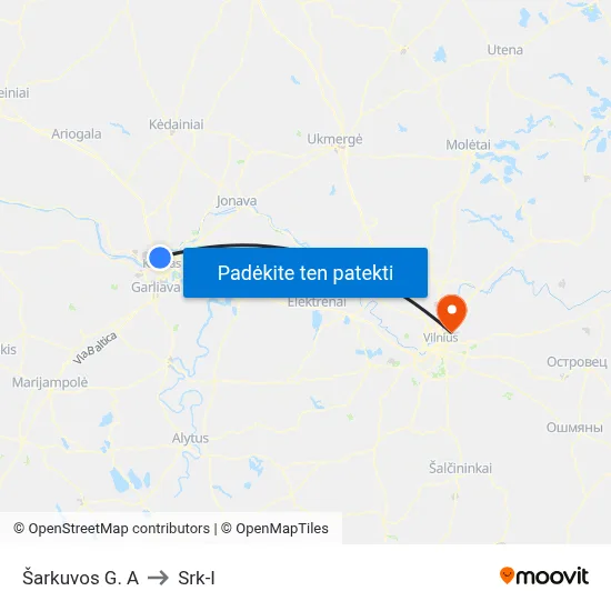 Šarkuvos G. A to Srk-I map