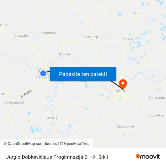 Jurgio Dobkevičiaus Progimnazija B to Srk-I map