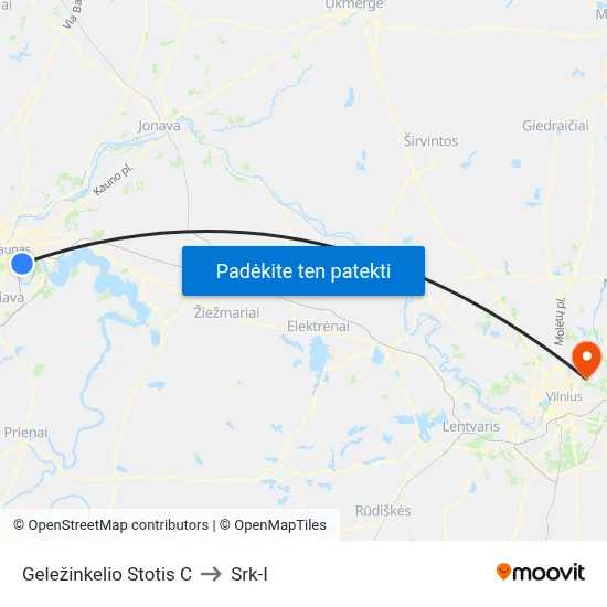 Geležinkelio Stotis C to Srk-I map