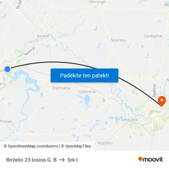 Birželio 23-Iosios G. B to Srk-I map