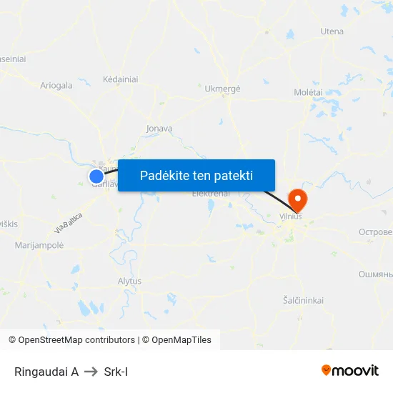 Ringaudai A to Srk-I map