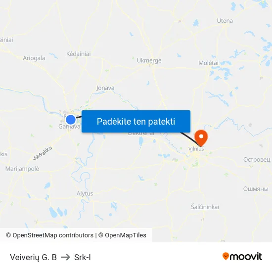Veiverių G. B to Srk-I map