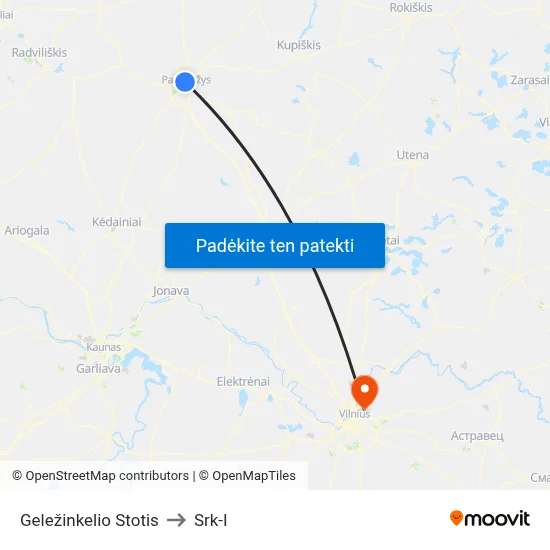 Geležinkelio Stotis to Srk-I map