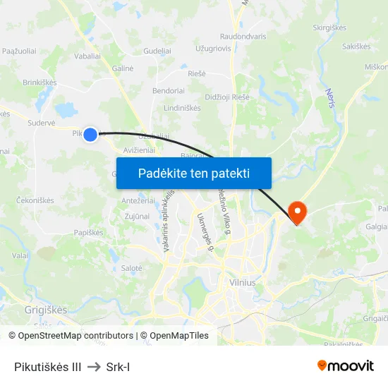 Pikutiškės III to Srk-I map