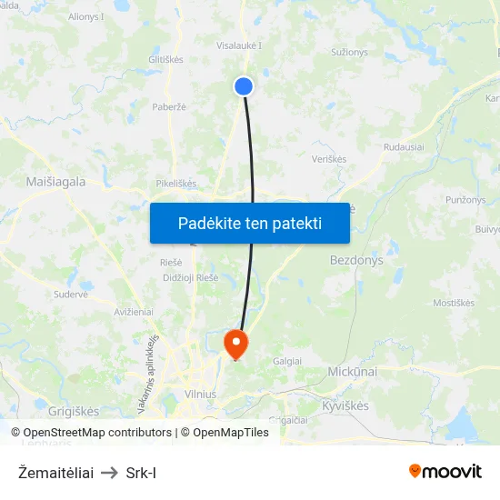 Žemaitėliai to Srk-I map
