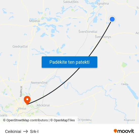 Ceikiniai to Srk-I map